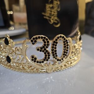 Elegant Gold and Black Tiara